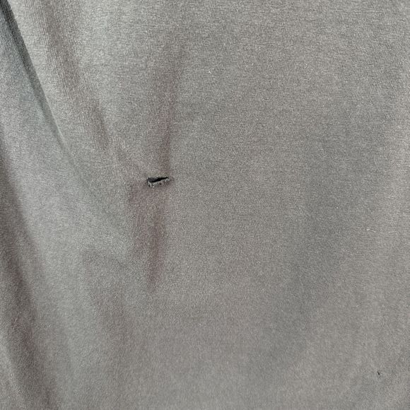 Nike Men T-Shirt Large Gray Y2K Swoosh Big Logo Crew Neck Short Sleeve Vintage - Picture 9 of 13